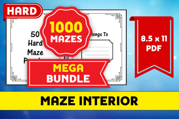 1000 Hard Mazes Puzzle Mega Bundle Pack: Your Ultimate Brain Challenge