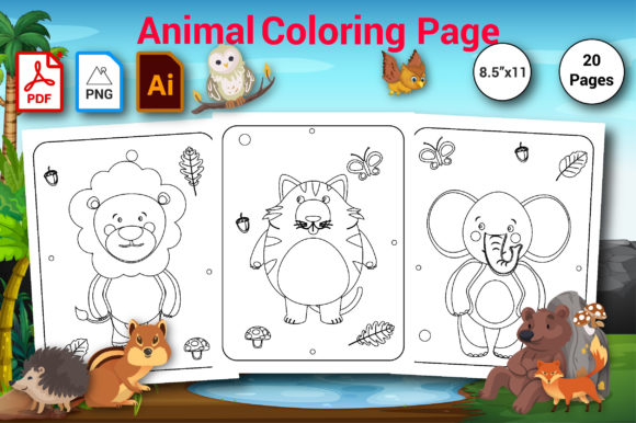 Animal Coloring Pages for Kids Vol-05: A Creative and Educational Tool
