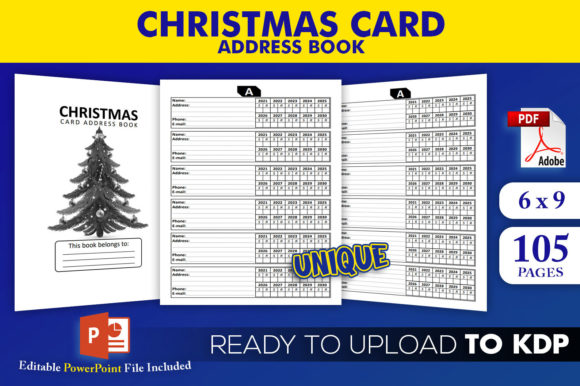 Christmas Card Address Book: A Stylish KDP Interior
