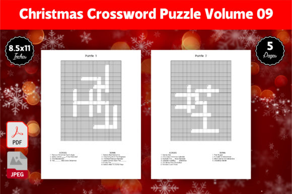 Christmas Crossword Puzzle KDP Vol-09