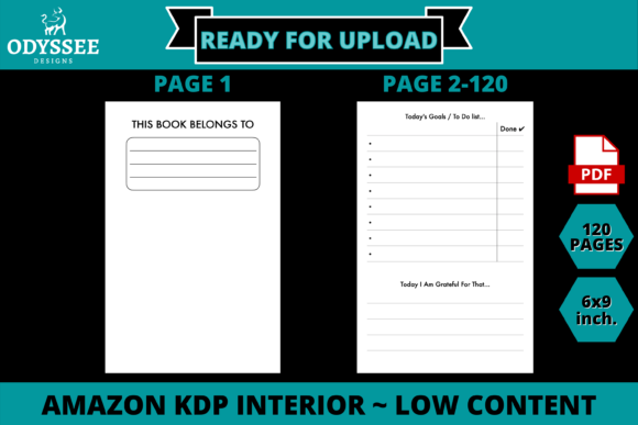 Efficient Daily Planning with KDP Interior - to Do List - 6x9 - 120 P