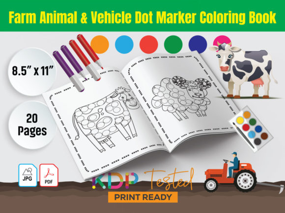 Engage Your Young Learner with the Farm Animal Dot Marker Coloring Page