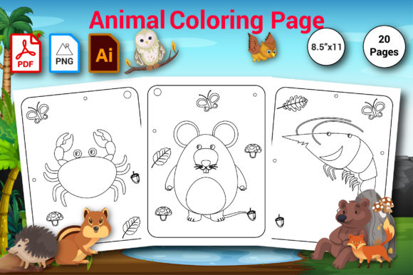 Explore Animal Coloring Pages for Kids Vol-04