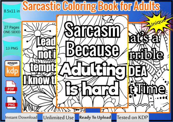 Sarcastic Coloring Book for Adults Vol 2