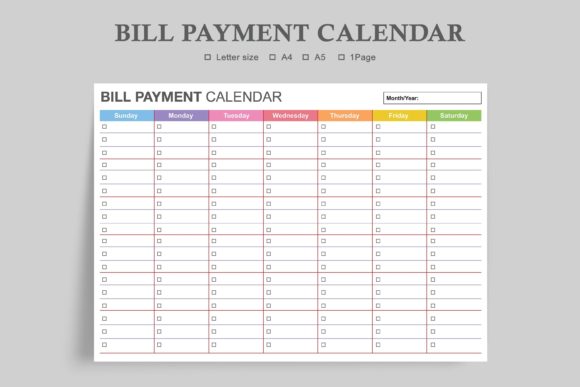 Stay on Top of Your Finances with a Bill Payment Calendar